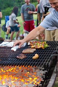 Bring meat for the Saturday evening cookout.