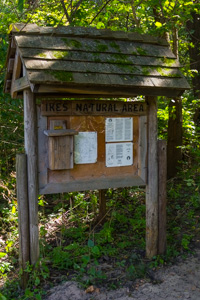 Trail kiosk along the Issac Walton League access.